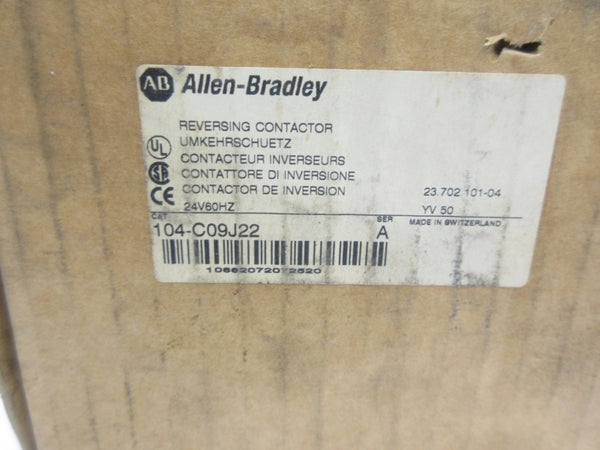 ALLEN BRADLEY 104-C09J22 SER. A 24V (BR/WH) NSMP