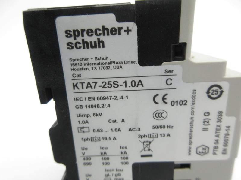 SPRECHER+SCHUH KTA7-25S-1.0A SER. C 0.63-1.0A NSNP