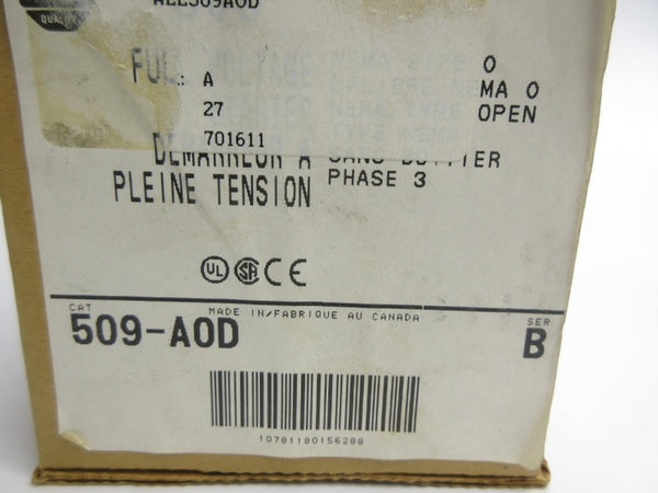 ALLEN BRADLEY 509-AOD SER. B 110/115-120V 18A (AS PICTURED) (BR/WH) NSMP