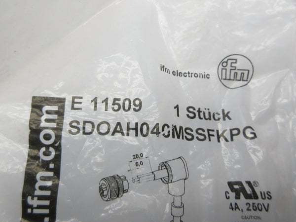IFM EFECTOR E 11509 SDOAH040MSSFKPG 250V 4A NSMP
