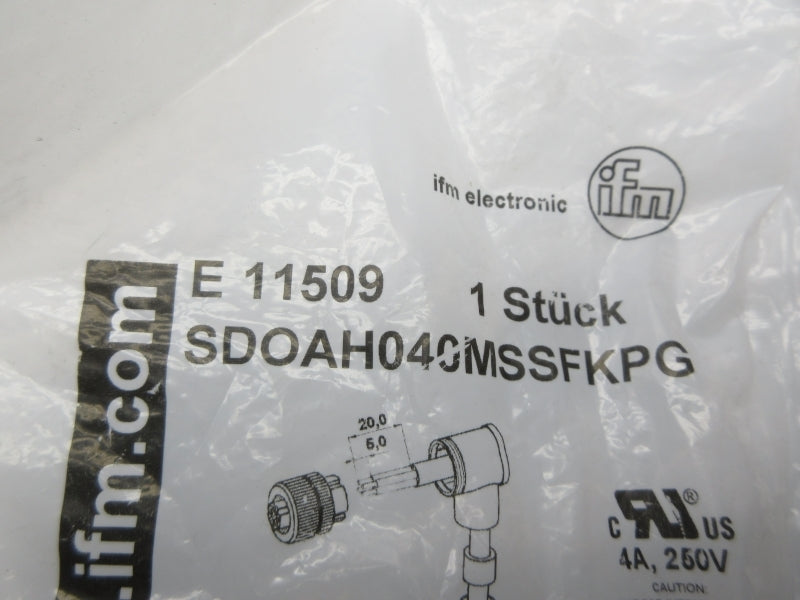 IFM EFECTOR E 11509 SDOAH040MSSFKPG 250V 4A NSMP