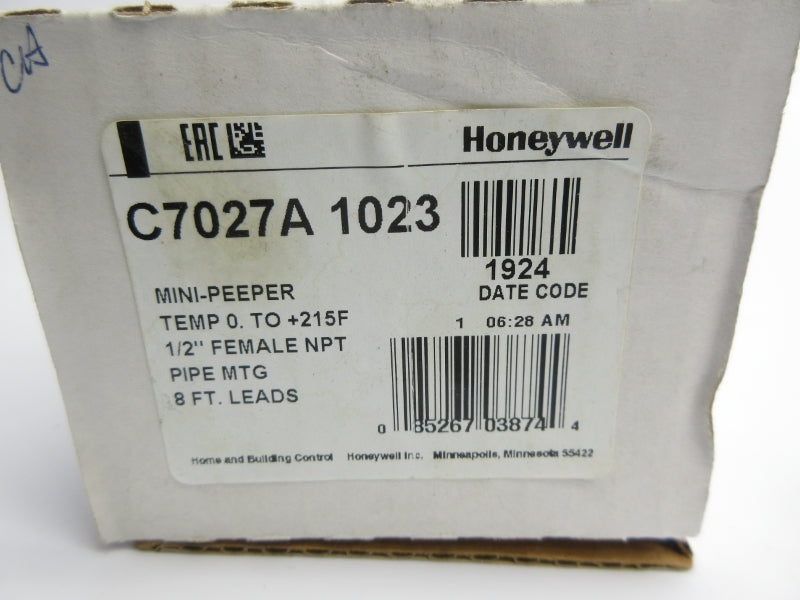 HONEYWELL C7027A 1023 0-215'F 1/2" NSMP