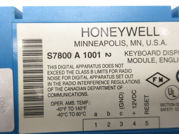 HONEYWELL S7800 A 1001 12VDC UNMP