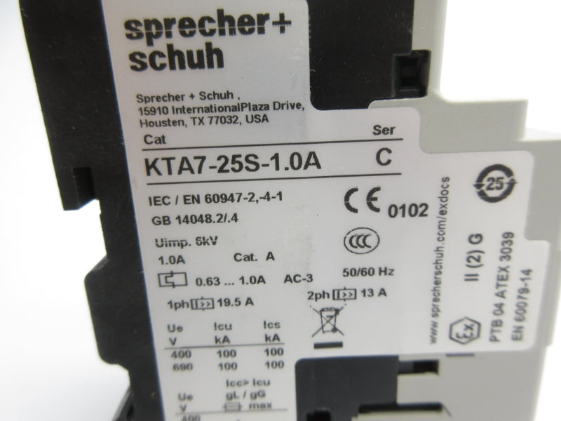 SPRECHER+SCHUH KTA7-25S-1.0A SER. C 0.63-1.0A NSNP