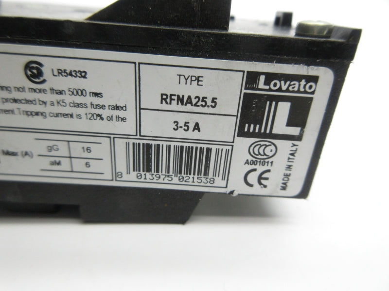 LOVATO RFNA25.5 3-5A NSNP
