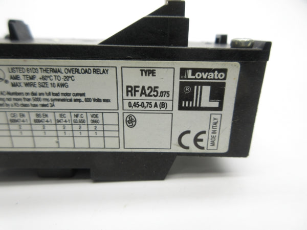 LOVATO RFA25.075 0.45-0.75A NSNP