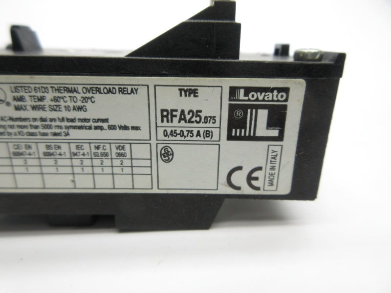 LOVATO RFA25.075 0.45-0.75A NSNP