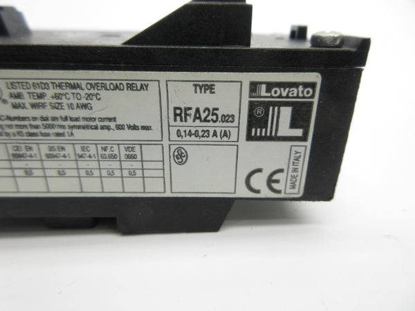 LOVATO RFA25.023 0.14-0.23A NSNP