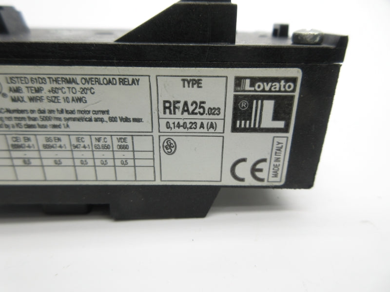 LOVATO RFA25.023 0.14-0.23A NSNP