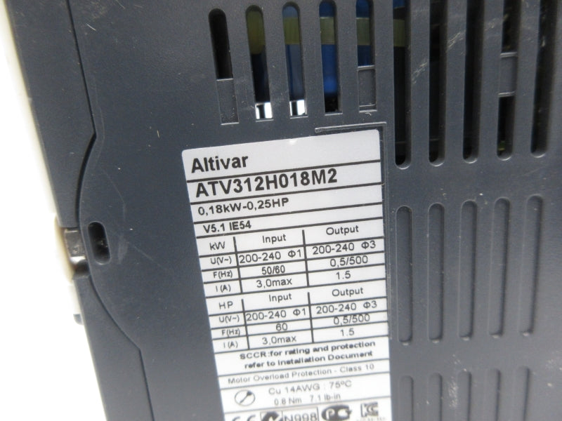 SCHNEIDER ELECTRIC ATV312H018M2 200-240V UNMP