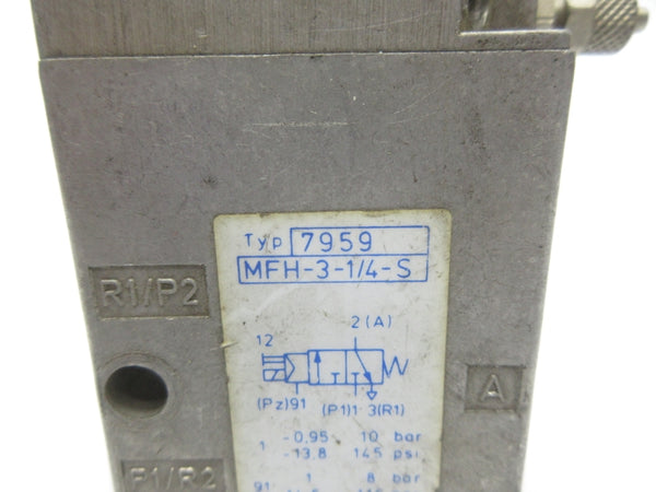 FESTO MFH-3-1/4-S 7959 145PSI UNMP