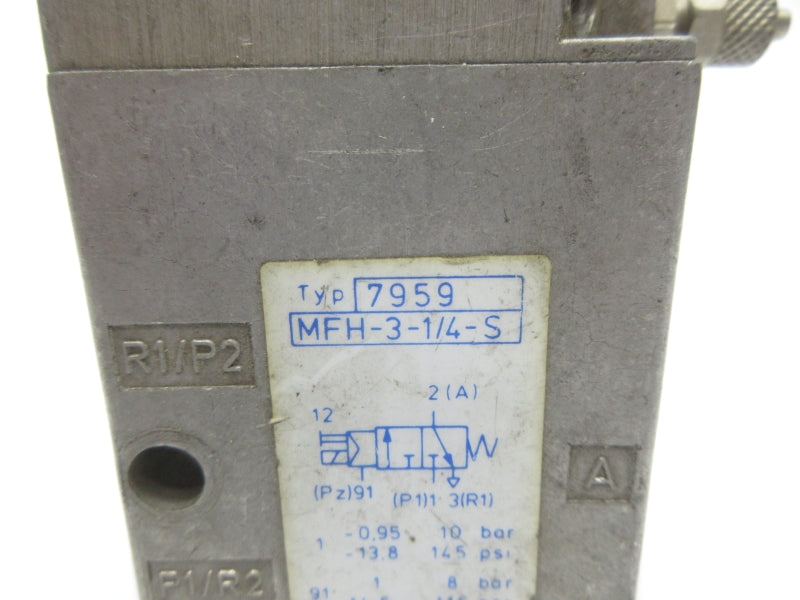 FESTO MFH-3-1/4-S 7959 145PSI UNMP