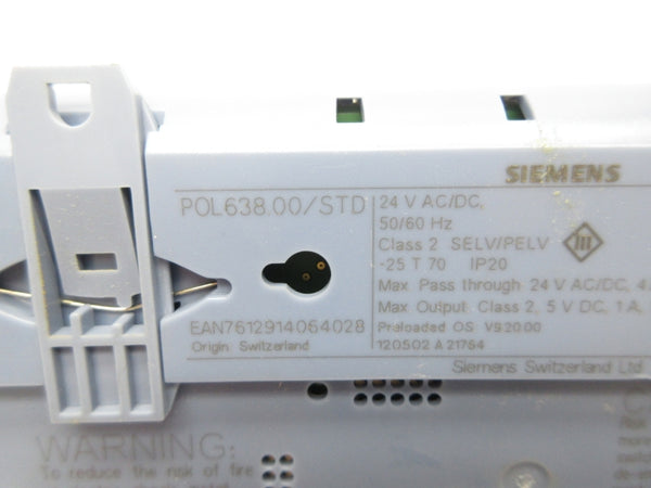 SIEMENS POL638.00/STD 24VAC NSNP