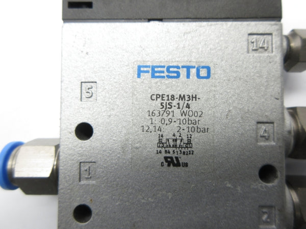 FESTO CPE18-M3H-5JS-1/4 163791 198-253VAC UNMP