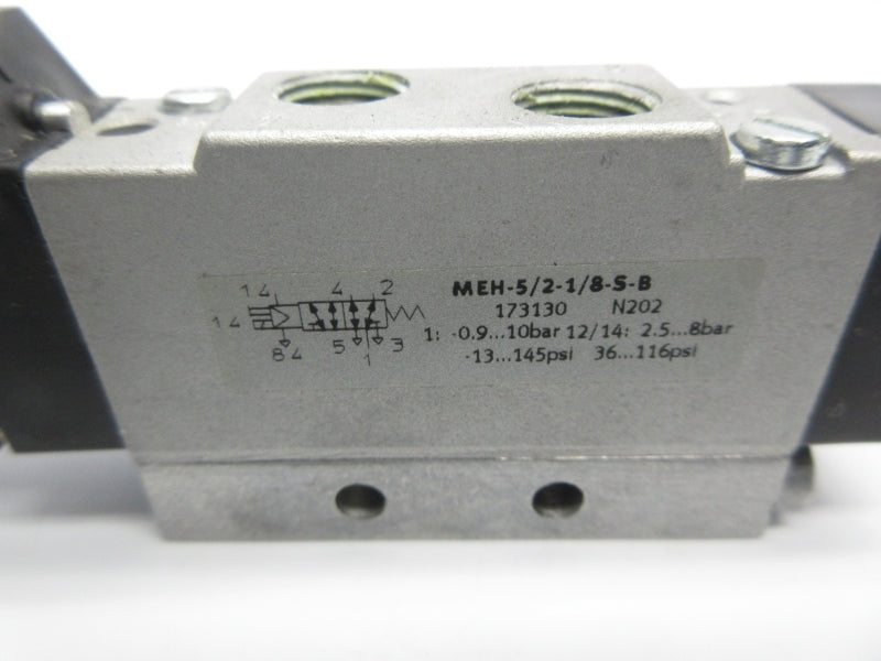 FESTO MEH-5/2-1/8-S-B 173130 24VDC 13/145PSI UNMP