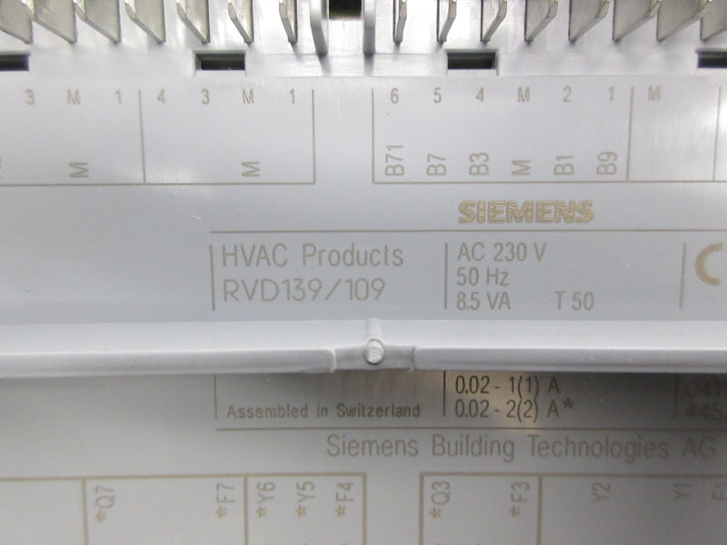 SIEMENS RVD139/109 230VAC UNMP