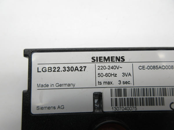 SIEMENS LGB22.330A27 220-240V UNMP