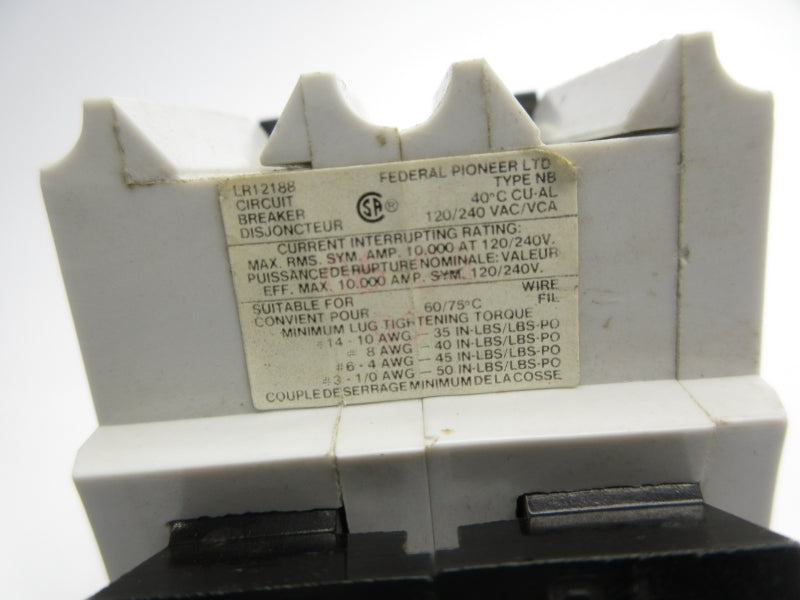 FEDERAL PIONEER NB240 120/240VAC 40A NSNP
