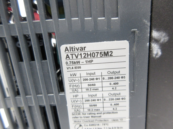 SCHNEIDER ELECTRIC ATV12H075M2 200-240V (AS PICTURED) UNMP