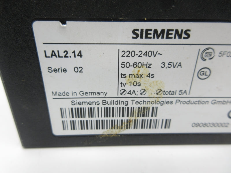 SIEMENS LAL2.14 220-240V UNMP