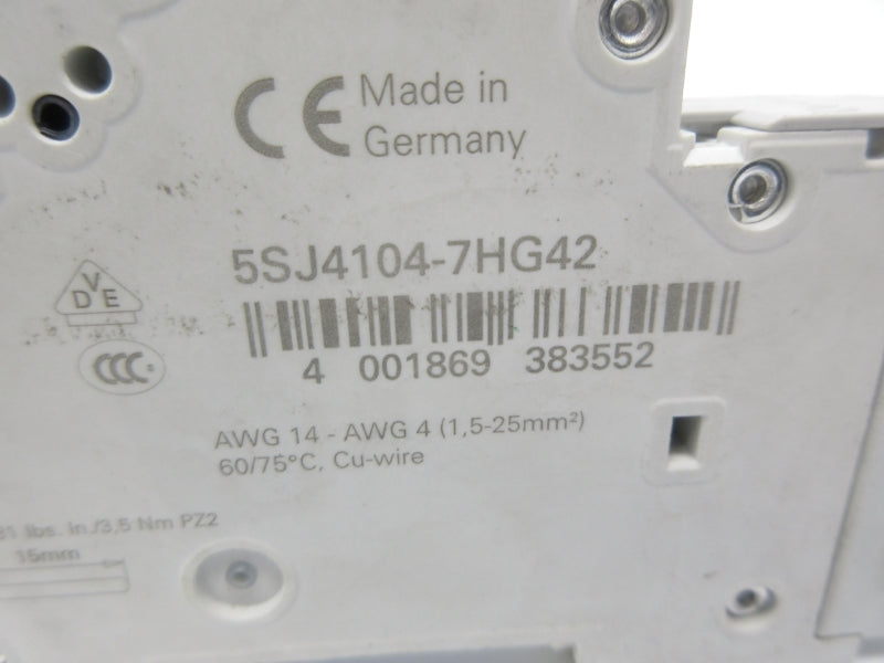 SIEMENS 5SJ4104-7HG42 277VAC 4A NSNP