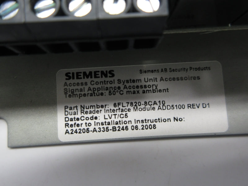 SIEMENS 6FL7820-8CA10 NSNP
