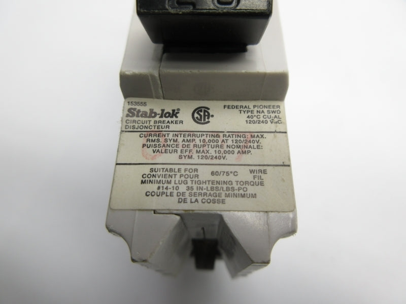 STAB-LOK NASWD120 120/240VAC 20A NSNP