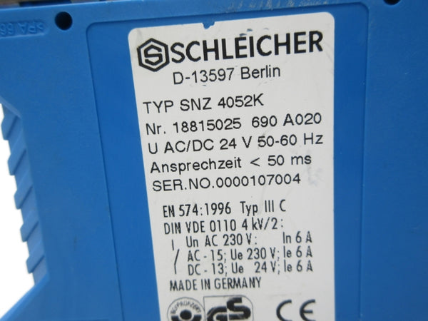 SCHLEICHER SNZ4052K 18815025 24VAC/DC NSNP