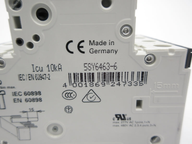 SIEMENS 5SY6463-6 400V 63A NSNP