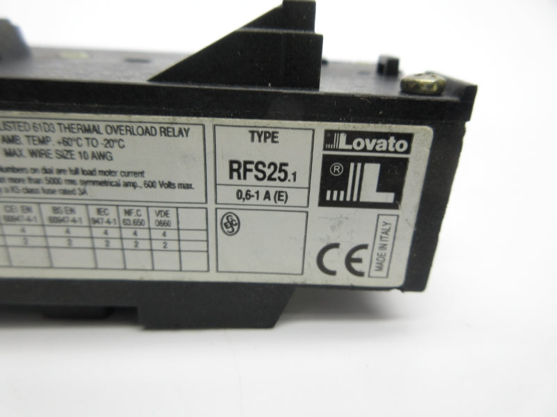 LOVATO RFS25.1 600V 0.6-1A NSNP