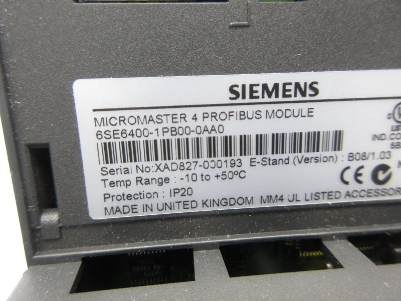 SIEMENS 6SE6400-1PB00-0AA0 NSNP