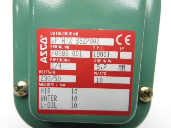 ASCO WPTHTXB327002 230V 10PSI 1/4" NSNP