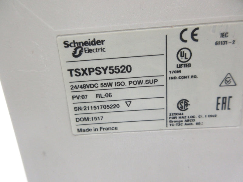SCHNEIDER ELECTRIC TSXPSY5520 24/48VDC NSNP