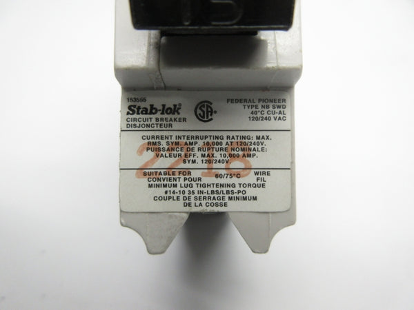 FEDERAL PIONEER NBSWD115 120/240VAC 15A NSNP