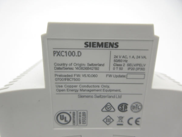 SIEMENS PXC100.D 24VAC 1A NSNP