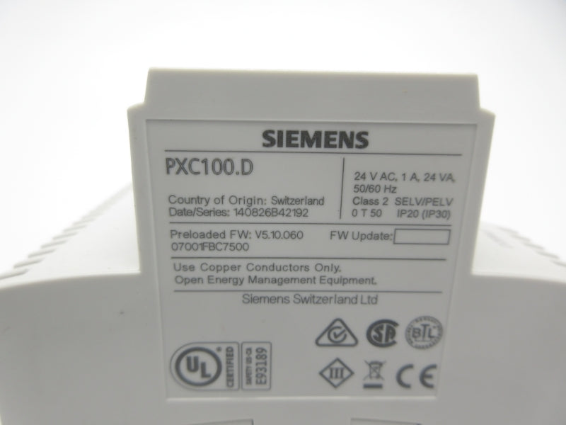 SIEMENS PXC100.D 24VAC 1A NSNP