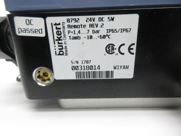 BURKERT 879224VDC5W 00318014 24VDC REV. 2 NSNP