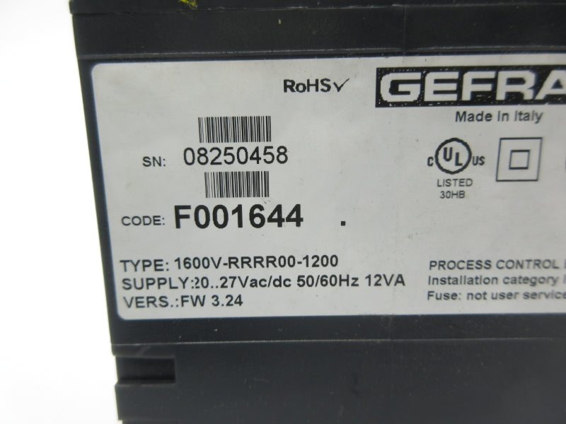 GEFRAN 1600V-RRRR00-1200 F001644 20/27VAC/DC NSNP
