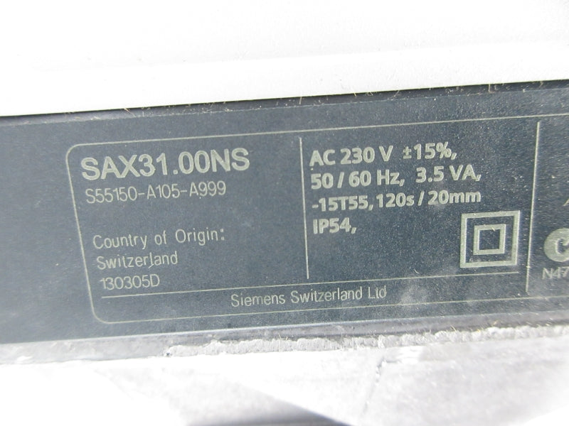 SIEMENS SAX31.00NS 230VAC NSNP
