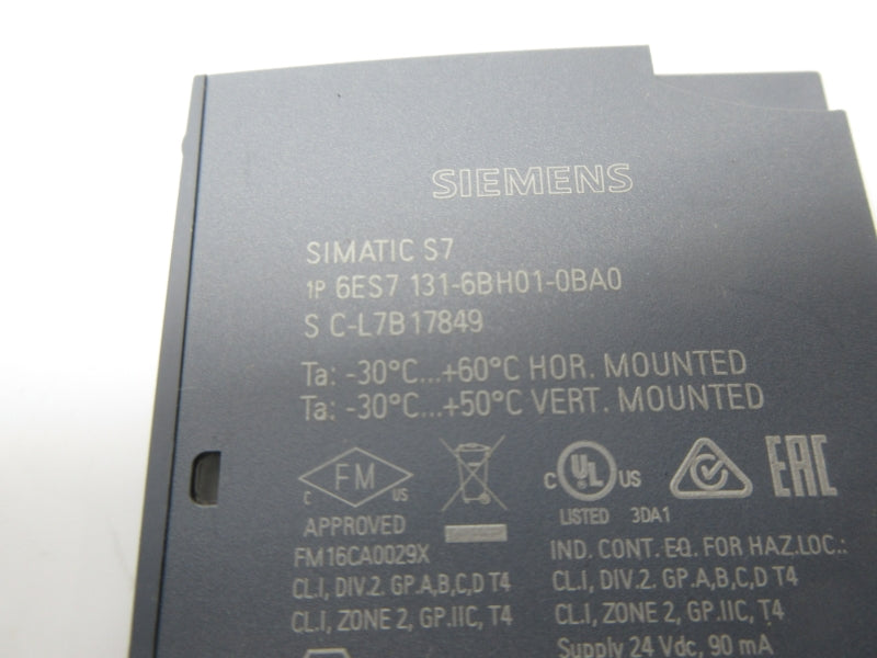SIEMENS 6ES7131-6BH01-0BA0 24VDC NSNP