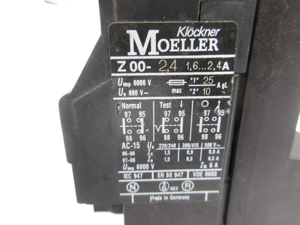 KLOCKNER MOELLER Z00-2.4 1.6-2.4A NSNP