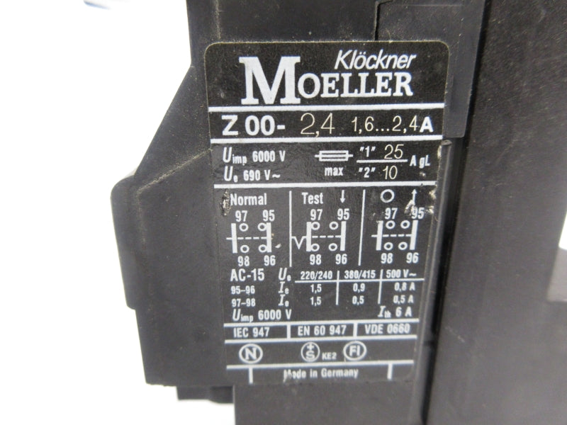 KLOCKNER MOELLER Z00-2.4 1.6-2.4A NSNP