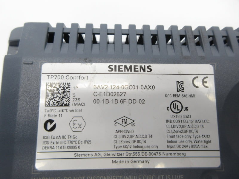 SIEMENS 6AV2124-0GC01-0AX0 NSNP