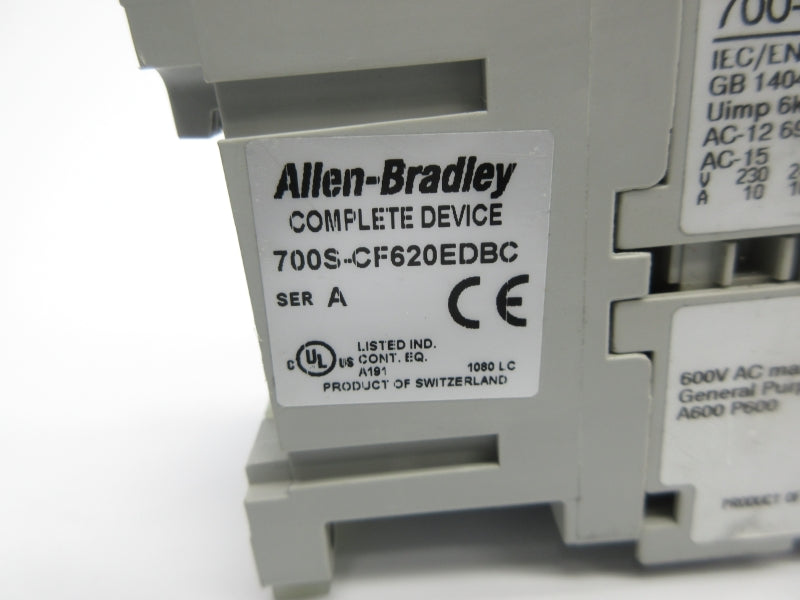 ALLEN BRADLEY 700S-CF620EDBC SER. A 110-125VDC NSNP