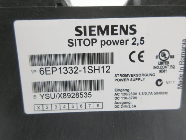 SIEMENS 6EP1332-1SH12 120/230VAC 1.3/0.7A NSNP