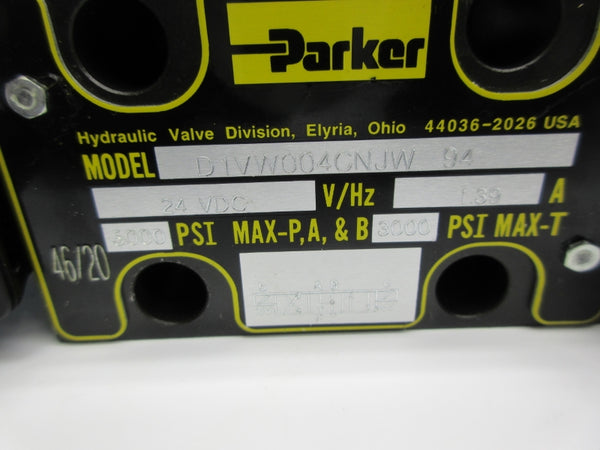 PARKER D1VW004CNJW94 24VDC 1.39A 5000PSI NSNP