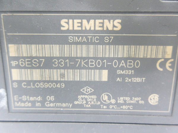 SIEMENS 6ES7331-7KB01-0AB0 NSNP