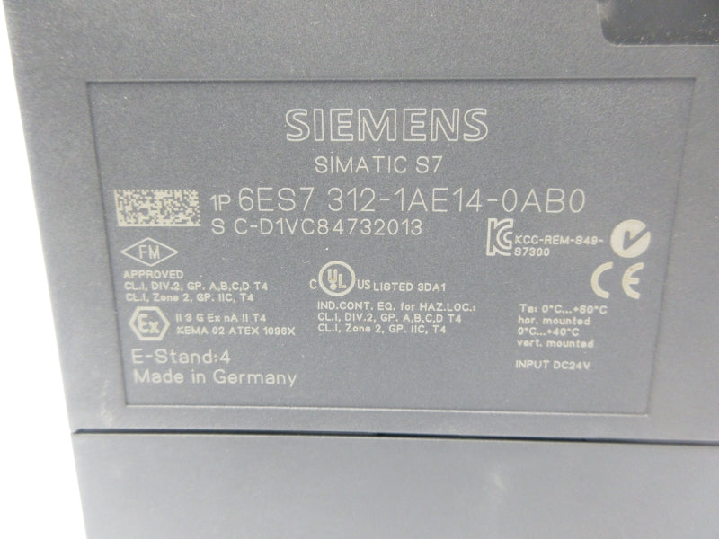 SIEMENS 6ES7312-1AE14-0AB0 NSNP