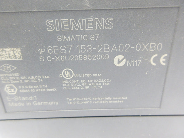 SIEMENS 6ES7153-2BA02-0XB0 (AS PICTURED) NSNP