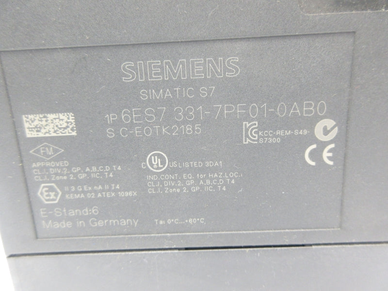 SIEMENS 6ES7331-7PF01-0AB0 NSNP